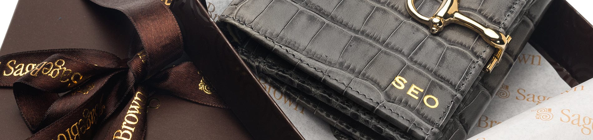 Personalisation | SageBrown luxury leather goods can be personalised with embossed initials or engraved metal components for the ultimate luxurious gift for someone you love.