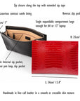Zip Top Leather Folder, features and dimensions