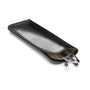 Large leather glasses case, black, inside