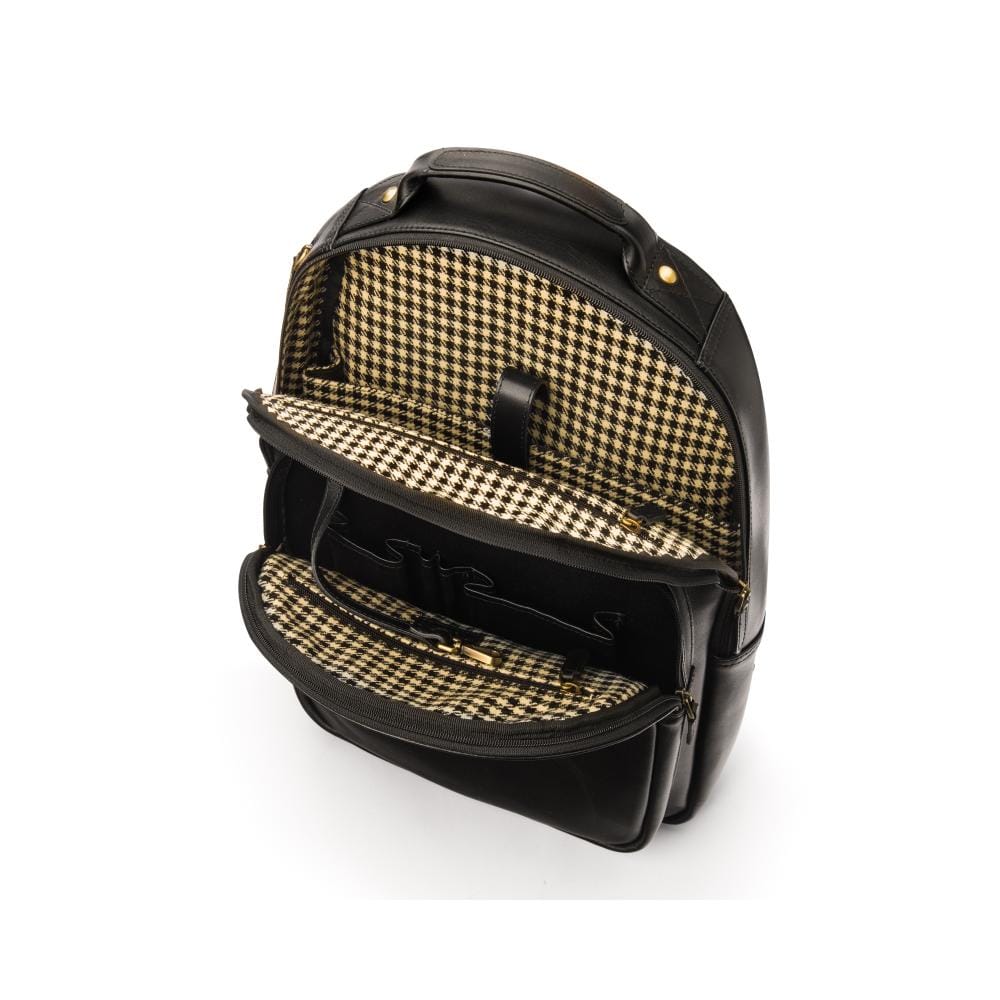 Black and gold laptop backpack hotsell