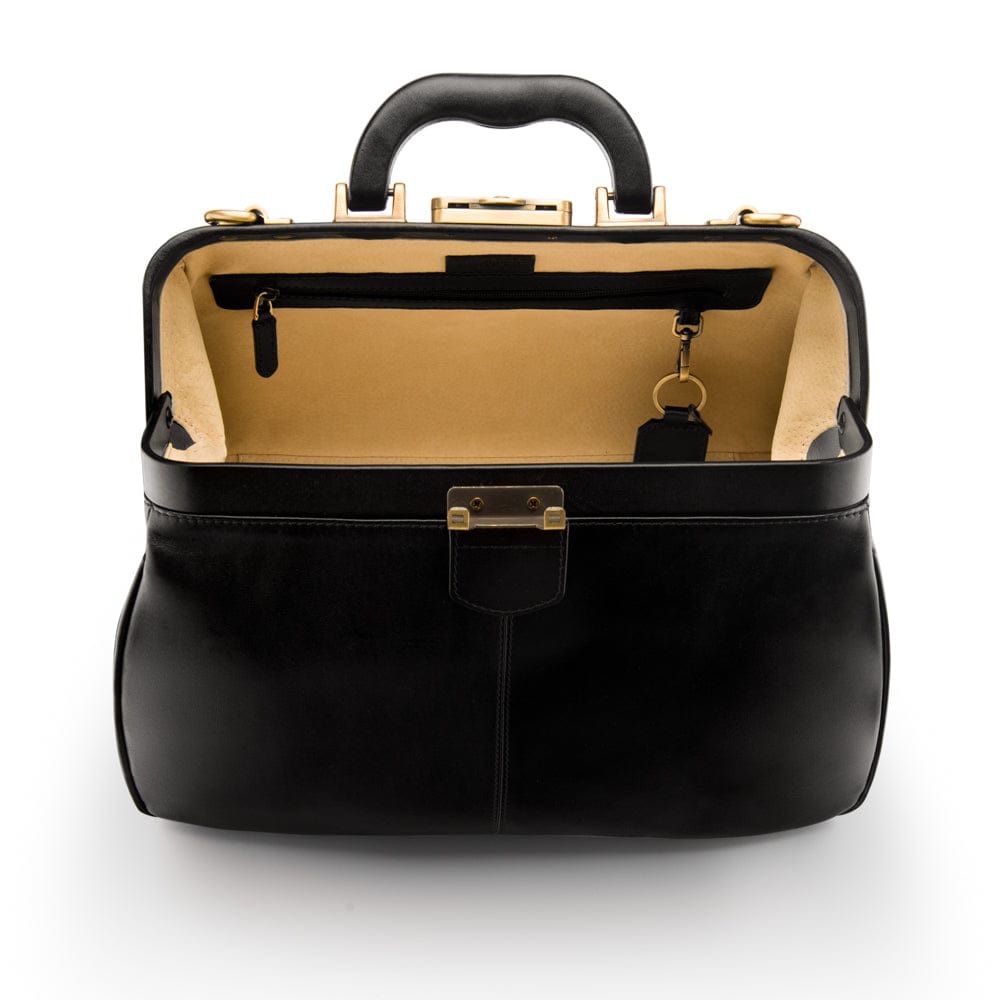 Vintage Gladstone Bag Uk Small Gladstone Bag, Black Leather