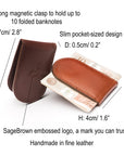 Leather Magnetic Money Clip, features and dimensions