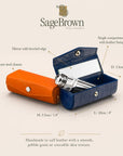 Luxury Leather Lipstick Holder With Mirror, features and dimensions