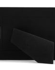 Leather photo frame, black, landscape back