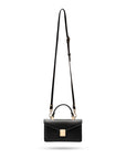 Maya top handle bag, black, with shoulder strap