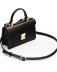 Maya top handle bag, black, side