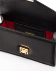 Maya top handle bag, black, inside