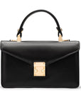 Maya top handle bag, black, front