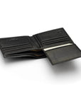 RFID leather wallet with 9 cc, black, ID window
