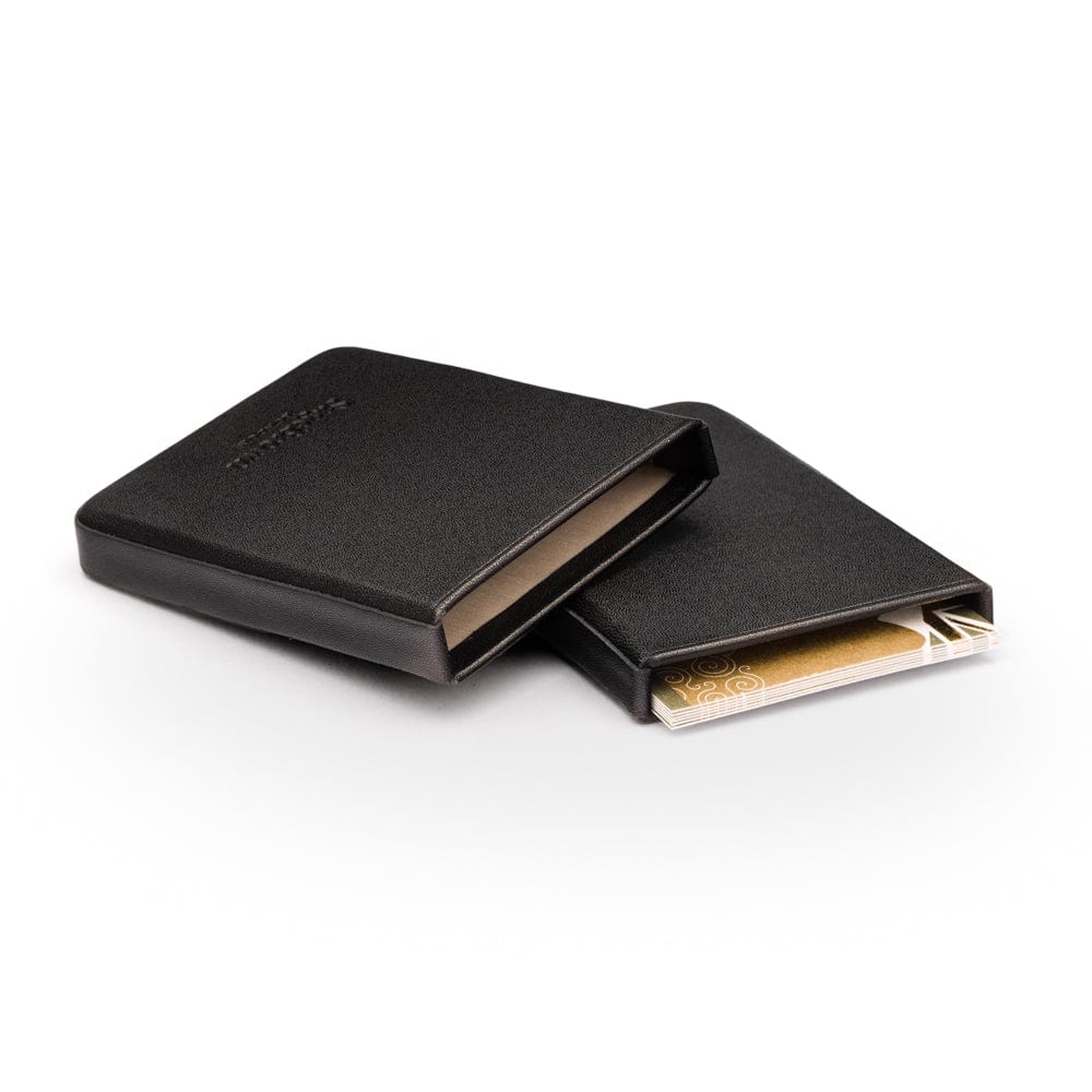 Pull apart business card holder, black, inside