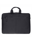 Slim Leather Laptop Bag for 13-inch Laptops, Black, front
