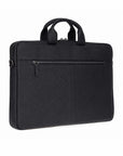 Slim Leather Laptop Bag for 13-inch Laptops, Black, front view