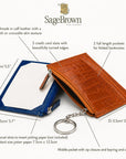 Ultra-Slim Tall Leather Credit Card Wallet with Jotter & Zip Pocket, features and dimensions