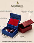 Miniature Leather Accessory Box, features and dimensions