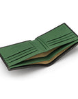 RFID wallet, black with green, inside