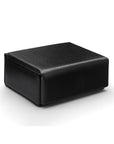 Small Leather Stud & Collar Stiffener Box, Black With Green, front