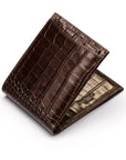 Leather 2 in 1 Wallet - Brown Croc Effect