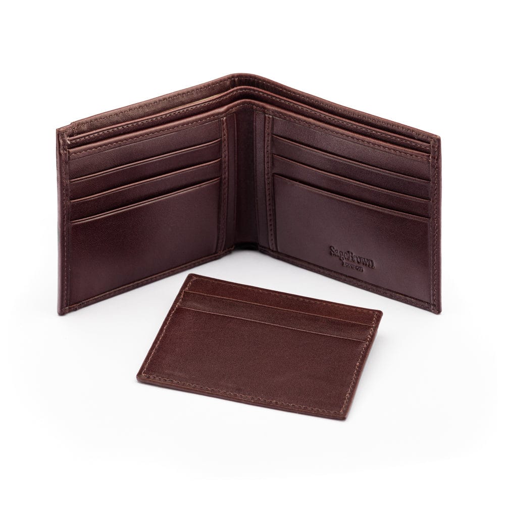 Leather 2 in 1 Wallet - Brown