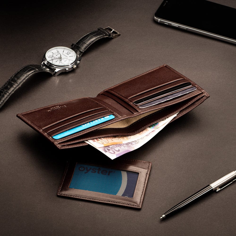 Leather 2 in 1 Wallet - Brown
