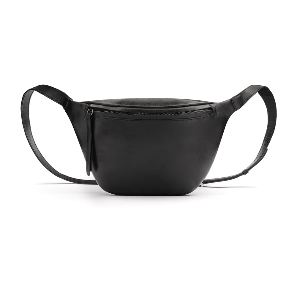 Leather Bum Bag For Men, Black Man Bags SageBrown