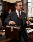 Gladstone doctor's briefcase, brown, lifestyle