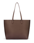 Luxury Leather Tote Bag and Shopper, Brown, front