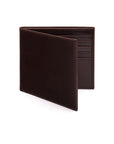 Men's RFID wallet with 10 CC, brown, front
