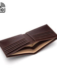 Men's RFID wallet with 10 CC, brown, inside