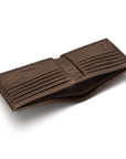 RFID wallet in ostrich leather, brown, inside