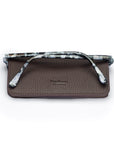 Slim Leather Glasses Lens Cover with Magnetic Closure, Brown, back