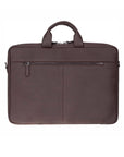 Slim Leather Laptop Bag for 13-inch Laptops, Brown, front