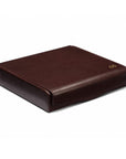 Large leather accessory box, brown, embossing location