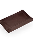 Rectangular valet tray, brown with green, base
