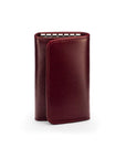 Leather key wallet, burgundy, front