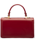 Maya top handle bag, burgundy, back