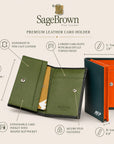 Expandable business card holder features and dimensions