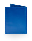 RFID Leather Passport Holder, Cobalt, back view
