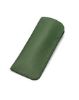 Large leather glasses case, dark green, back