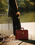 Gladstone doctor's briefcase, dark tan, lifestyle
