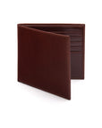 Men's RFID wallet with 10 CC, dark tan, front