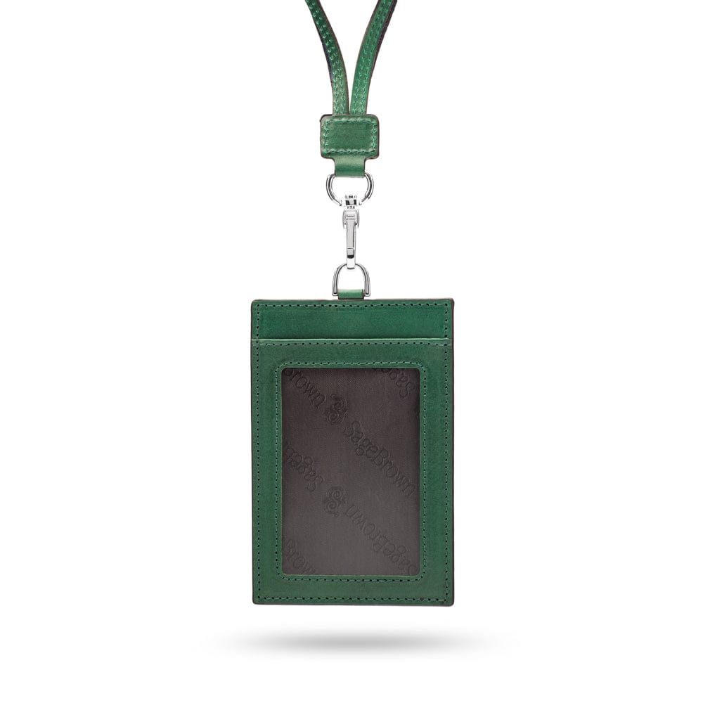 Leather Lanyard ID Card Holder, Brown | Card Holders | SageBrown
