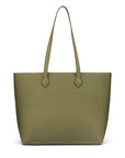 Luxury Leather Tote Bag and Shopper, Green, front