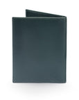 RFID Leather Passport Holder, Green, back view