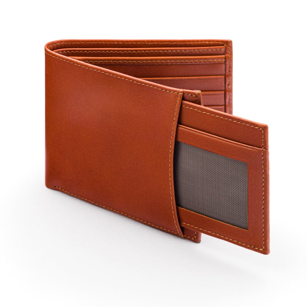 TnW Men's Slim Bi-Fold Wallet In Tan Artificial Leather - 5 Card Slots & Coin Pocket