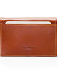 Leather business card holder, Havana tan, back
