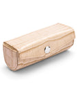 Leather lipstick case, ivory croc, side