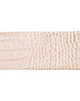 Triangular leather glasses case, ivory croc, reverse