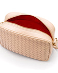 Ivy woven camera bag, ivory, interior