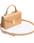 Maya top handle bag, ivory, side