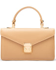Maya top handle bag, ivory, front